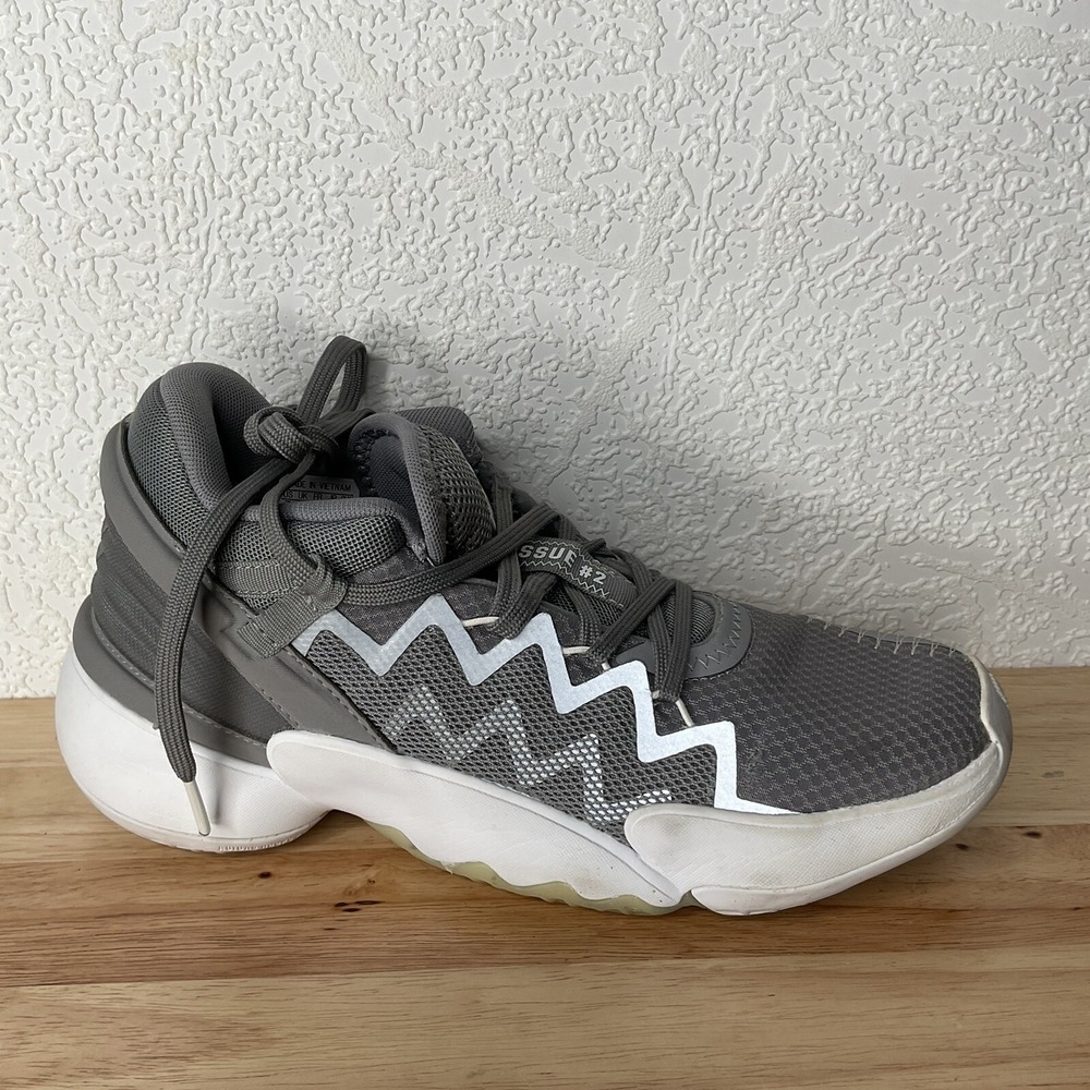 Adidas‎ D.O.N. ISSUE 2 Basketball Shoes Gray White FW8515 Mens Size 7